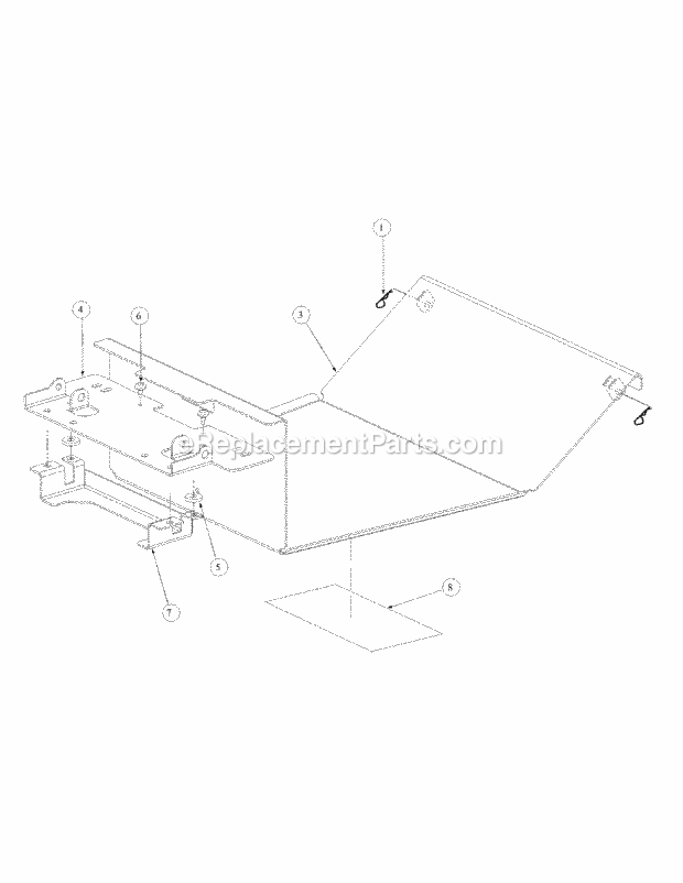 Floor Panel Assembly Diagram and Parts List for M60-KH (53AB5BDX150) (2003) Cub Cadet Sprayer